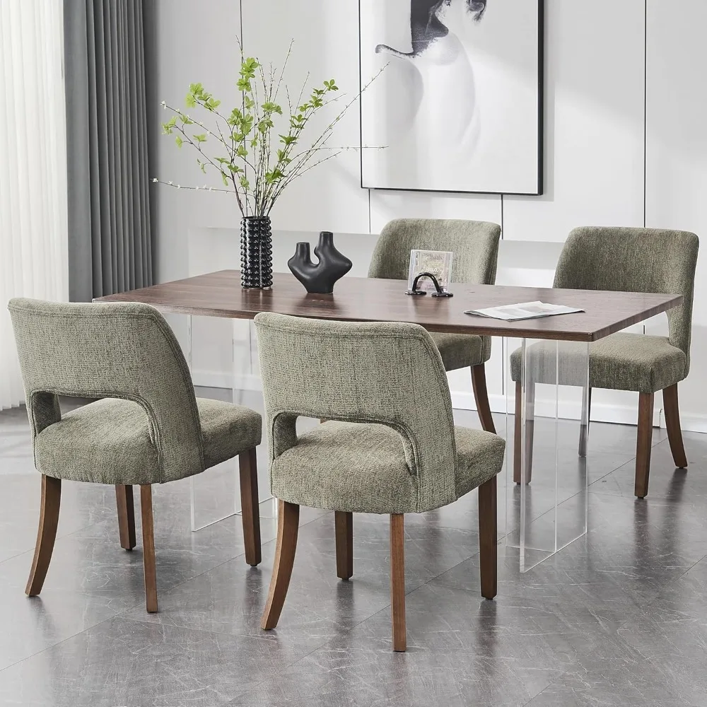 Wooden Dining Chairs Set of 4, Modern Fabric Upholstered Dining Room Chair Kitchen Chairs, Farmhouse Dinner Chair for Kitchen D
Wooden Dining Chairs Set of 4, Modern Fabric Upholstered Dining Room Chair Kitchen Chairs, Farmhouse Dinner Chair for Kitchen D