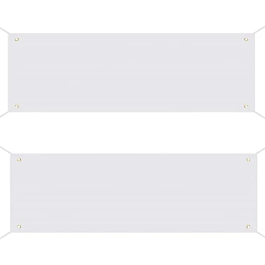 2 Pack Large Blank Banners, Polyester Oford Cloth White Banner with Hanging Rope for Wall Signs, DIY Painting, and Writing, Ind
2 Pack Large Blank Banners, Polyester Oford Cloth White Banner with Hanging Rope for Wall Signs, DIY Painting, and Writing, Ind