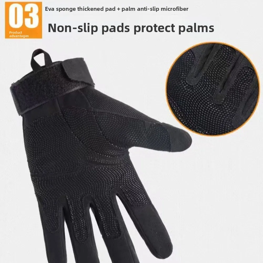 Fashion Wear-Resistant Motorcycle Gloves Black Anti-Slip Mountaineering Gloves Polyester Anti Cutting Full Finger Gloves Outdoor
Fashion Wear-Resistant Motorcycle Gloves Black Anti-Slip Mountaineering Gloves Polyester Anti Cutting Full Finger Gloves Outdoor