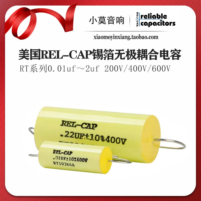 REL-CAP Audio Teflon Coupling Capacitor 0.01UF 2 3 47 RT Aluminum Foil 2 4 600V - Made in USA
REL-CAP Audio Teflon Coupling Capacitor 0.01UF 2 3 47 RT Aluminum Foil 2 4 600V - Made in USA