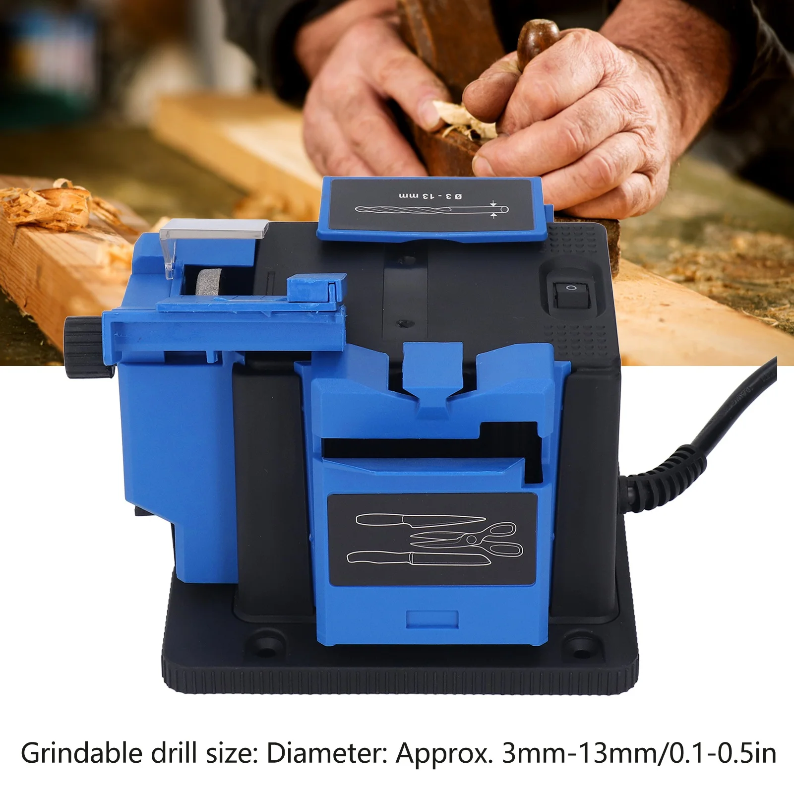 Multi Task Sharpener High Strength Multifunctional Drill Bit Sharpener 65W for Wood Planers for Straight Knives
Multi Task Sharpener High Strength Multifunctional Drill Bit Sharpener 65W for Wood Planers for Straight Knives