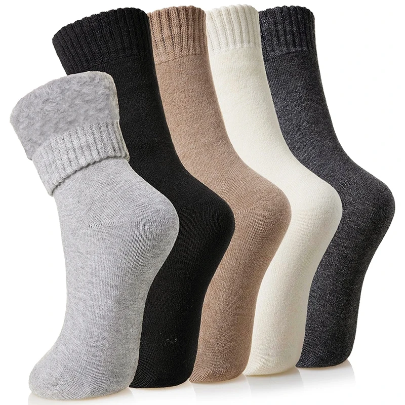 5Pairs Rabbit Hair Winter Warm Thermal Socks for Women Extra Thick Insulated Heated Crew Boot Socks for Cold Weather
5Pairs Rabbit Hair Winter Warm Thermal Socks for Women Extra Thick Insulated Heated Crew Boot Socks for Cold Weather