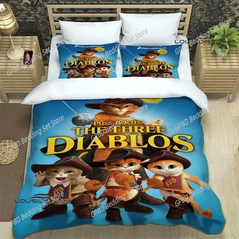 Puss in Boots Cartoon Bedding Set For Bedroom Soft Modern Bedspreads Comefortable Kids Duvet Cover Quilt Cover And Pillowcase
Puss in Boots Cartoon Bedding Set For Bedroom Soft Modern Bedspreads Comefortable Kids Duvet Cover Quilt Cover And Pillowcase