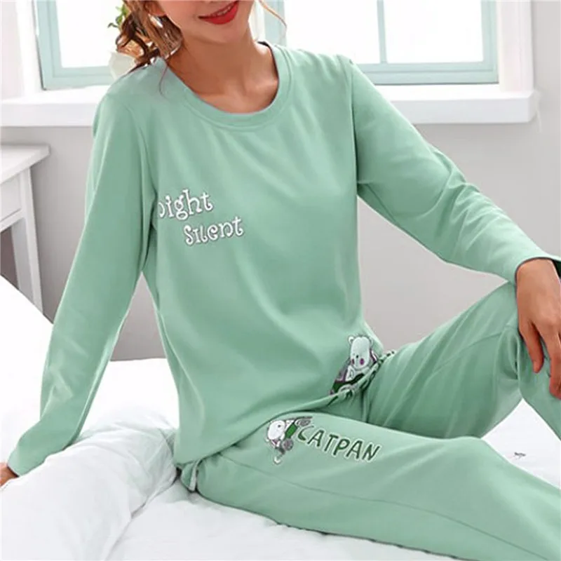Spring Long Sleeve Pajamas Cute Cartoon Cat Print Pajama Set Women Two-pieces Long Sleeve Sleepwear Underwear Women Pajama Sets
Spring Long Sleeve Pajamas Cute Cartoon Cat Print Pajama Set Women Two-pieces Long Sleeve Sleepwear Underwear Women Pajama Sets