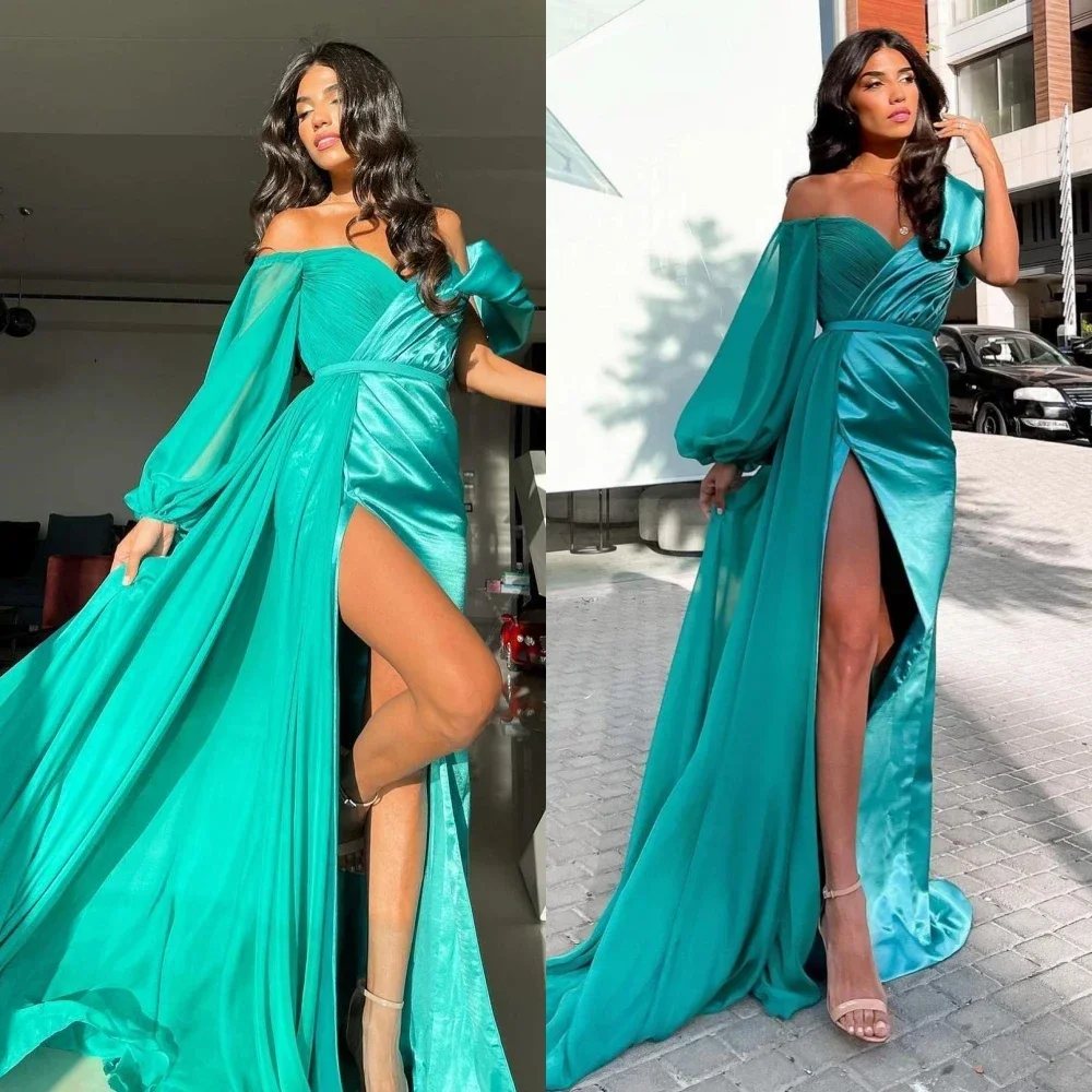 Customized Women Matching Off-the-shoulder A-line Floor Length Evening Dress Formal Ocassion Gown Satin vestidos para mujer gala
Customized Women Matching Off-the-shoulder A-line Floor Length Evening Dress Formal Ocassion Gown Satin vestidos para mujer gala