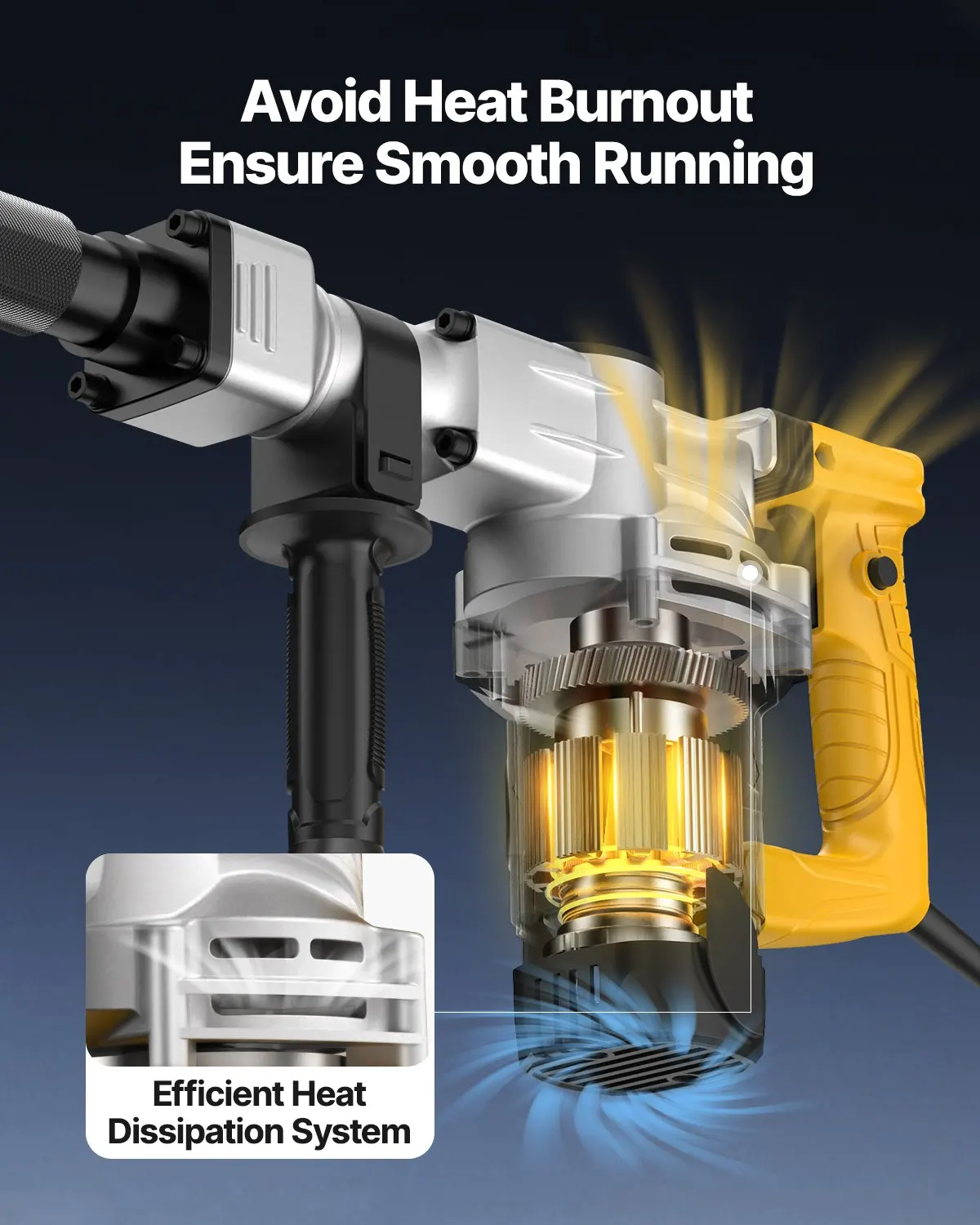 Demolition Jack Hammer Concrete Breaker 1400W Electric Hammer 2 Chisel Bit
Demolition Jack Hammer Concrete Breaker 1400W Electric Hammer 2 Chisel Bit
