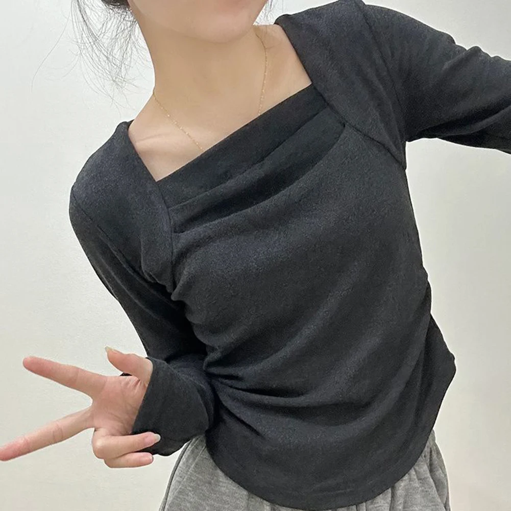 Apricot Pleated Harajuku Casual Long Sleeve Top Polyester Material Slight Stretch Fabric Spring Summer Autumn Winter Gear
Apricot Pleated Harajuku Casual Long Sleeve Top Polyester Material Slight Stretch Fabric Spring Summer Autumn Winter Gear