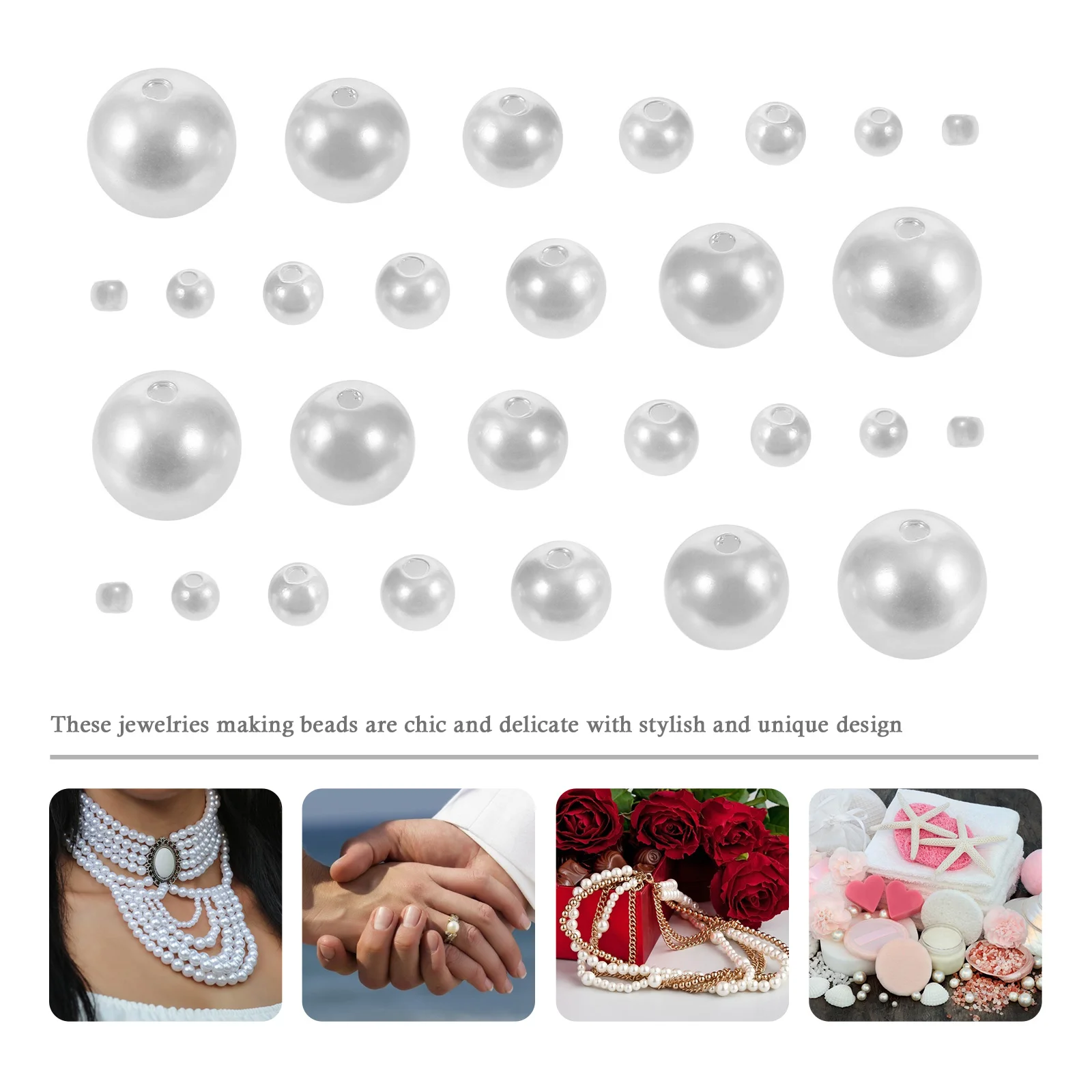 Imitation Pearl Beads White Necklace Bracelets Making DIY Jewelry Accessories Fashion Design Long Durable Great Gift
Imitation Pearl Beads White Necklace Bracelets Making DIY Jewelry Accessories Fashion Design Long Durable Great Gift