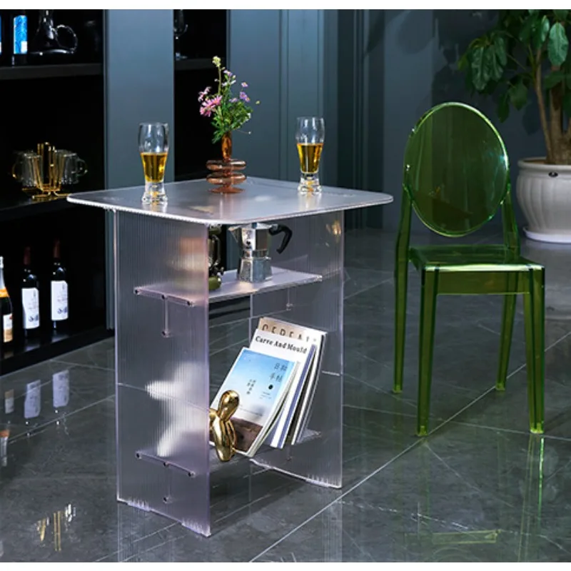 Home leisure balcony transparent bar table simple storage bar acrylic tall table
Home leisure balcony transparent bar table simple storage bar acrylic tall table