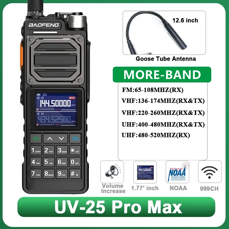 Тактическая рация UV-25 Pro Max Baofeng, дальность 50 км, реестровая рация большой емкости, тип USB C, 220-260 МГц, железная радиостанция в стиле милитари
Тактическая рация UV-25 Pro Max Baofeng, дальность 50 км, реестровая рация большой емкости, тип USB C, 220-260 МГц, железная радиостанция в стиле милитари