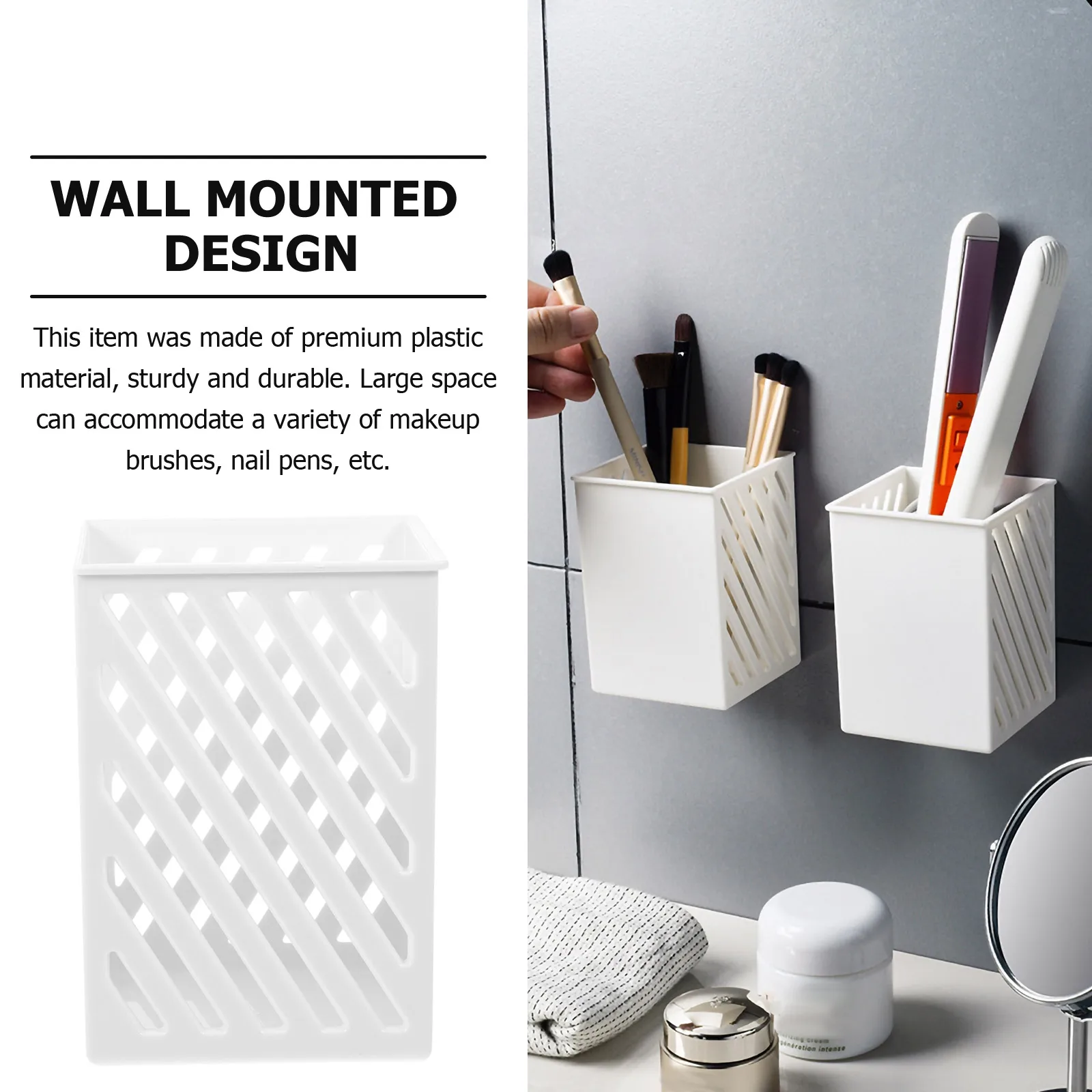 2 Pcs Mount Simple Style Pencil Case Pen Holder Plastic Makeup Brush Storage Desk ganizer White Container Household
2 Pcs Mount Simple Style Pencil Case Pen Holder Plastic Makeup Brush Storage Desk ganizer White Container Household