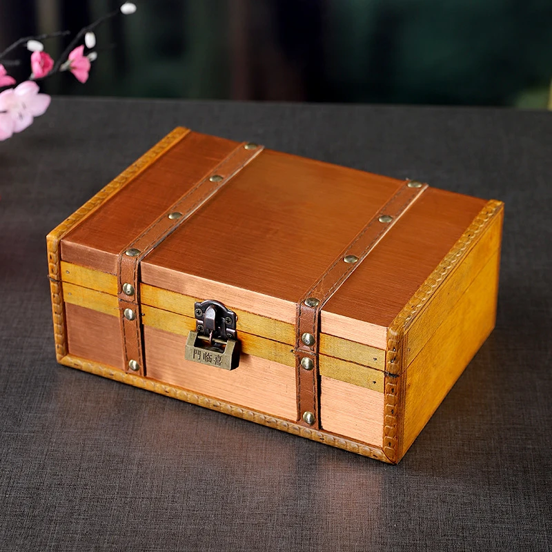 Vintage Handmade Wooden Storage Box With Lock Trinket Jewelry Treasure Chest Display Storage Bag Organize Photo Props Gifts
Vintage Handmade Wooden Storage Box With Lock Trinket Jewelry Treasure Chest Display Storage Bag Organize Photo Props Gifts
