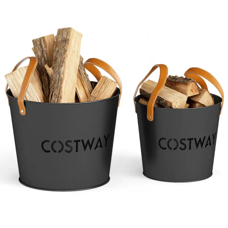 Ash Bucket Set of 2 Metal Coal Ash Can Set with 11.5 Gal and 8.5 Gal Bucket for Fireplace Fire Pits
Ash Bucket Set of 2 Metal Coal Ash Can Set with 11.5 Gal and 8.5 Gal Bucket for Fireplace Fire Pits
