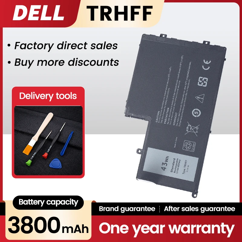 TRHFF 43WH Battery for Dell Inspiron 14-5445 5447 5448 15-5542 5543 5545 5547 5548 Latitude 3450 3550 P39F P49G 1V2F6 01V2F
TRHFF 43WH Battery for Dell Inspiron 14-5445 5447 5448 15-5542 5543 5545 5547 5548 Latitude 3450 3550 P39F P49G 1V2F6 01V2F