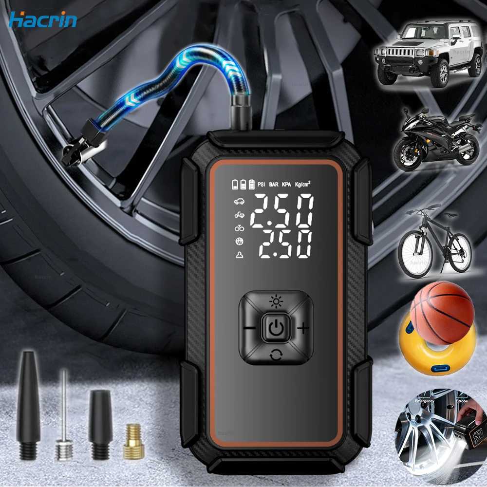 Car Wireless Air Pump Car Portable Air Compressor Tire Inflator Lighting for Car Motorcycles Bicycles Tire Electric Inflator
Car Wireless Air Pump Car Portable Air Compressor Tire Inflator Lighting for Car Motorcycles Bicycles Tire Electric Inflator
