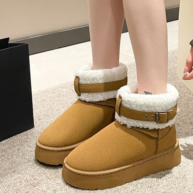 Flats Platform Ankle Snow Boots Fur Women Shoes New 2024 Winter Short Plush Warm Comort Women Boots Casual Comort Zapatillas
Flats Platform Ankle Snow Boots Fur Women Shoes New 2024 Winter Short Plush Warm Comort Women Boots Casual Comort Zapatillas
