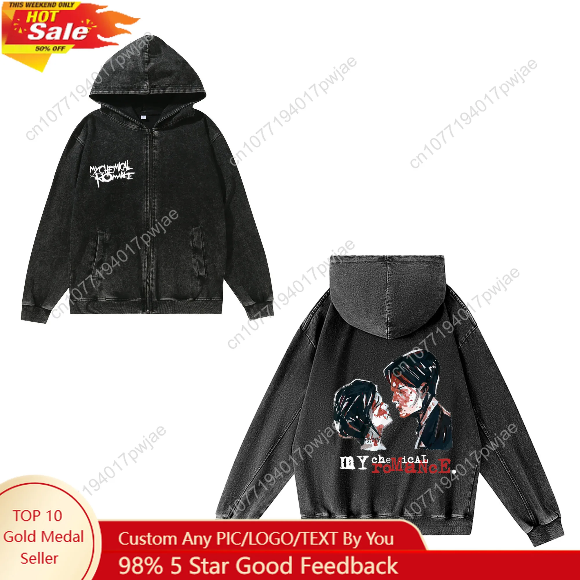 My Chemical Romance Mcr Band Zipper Sweatshirt Man Woman Vintage Hoodies Sweat Shirt With Pocket Full Zip Customized Jacket Tops
My Chemical Romance Mcr Band Zipper Sweatshirt Man Woman Vintage Hoodies Sweat Shirt With Pocket Full Zip Customized Jacket Tops