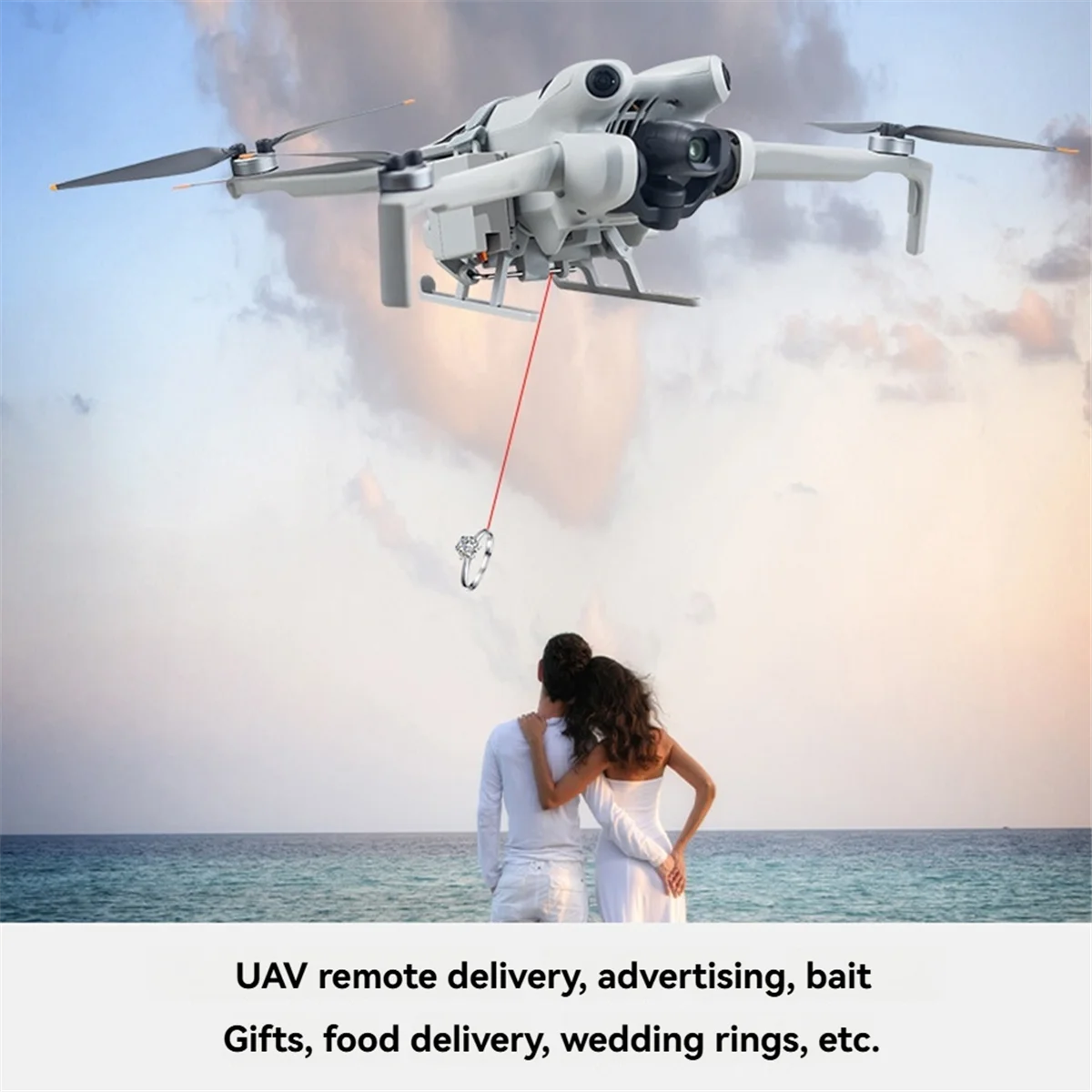 Drone Launcher USB Charging Airdrop System for Mini 4 Pro Drone - Air-Dropping Device for Fishing, Gifts, Ring Rescue & Delivery
Drone Launcher USB Charging Airdrop System for Mini 4 Pro Drone - Air-Dropping Device for Fishing, Gifts, Ring Rescue & Delivery