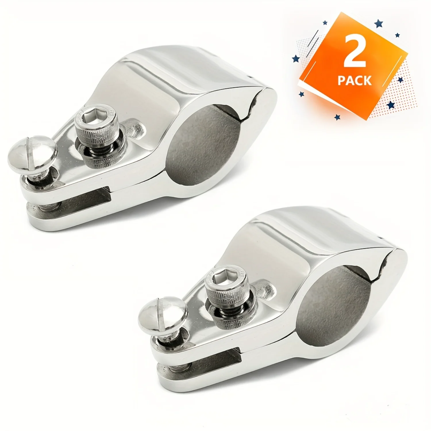 Pack of 2 High-Quality 7/8" Hinged Jaw Slide Boat Bimini Top Fitting Made from 316 Marine Stainless Steel
Pack of 2 High-Quality 7/8" Hinged Jaw Slide Boat Bimini Top Fitting Made from 316 Marine Stainless Steel