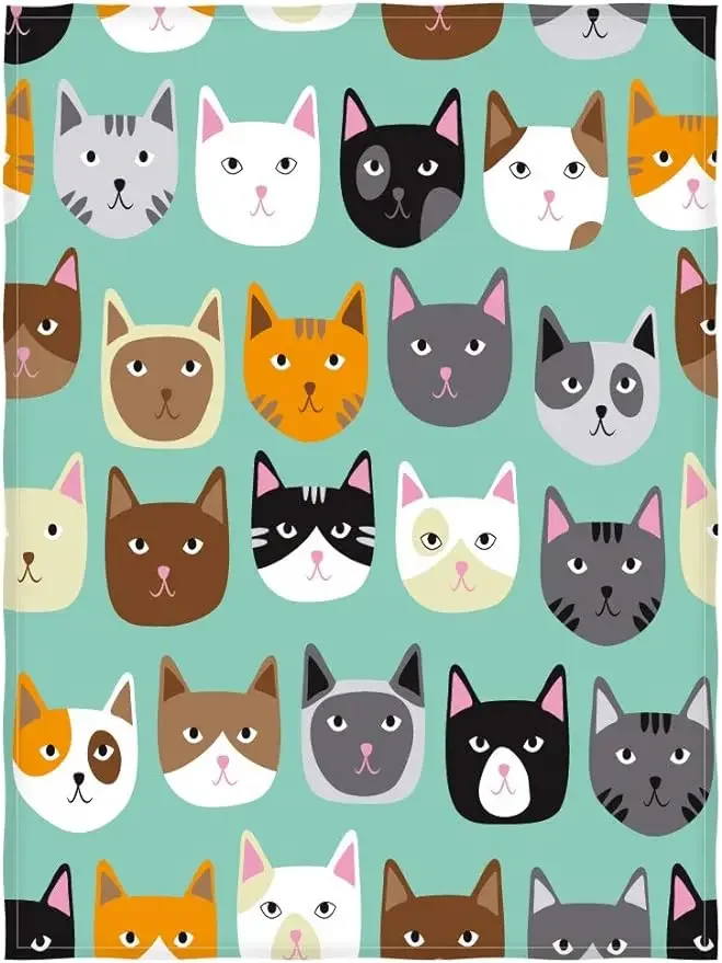 Kameng 60 x 80 Inch Lovely Cat Face Pattern Super Soft Throw Blanket Comfortable Warm Velet Plush Bed Blankets
Kameng 60 x 80 Inch Lovely Cat Face Pattern Super Soft Throw Blanket Comfortable Warm Velet Plush Bed Blankets