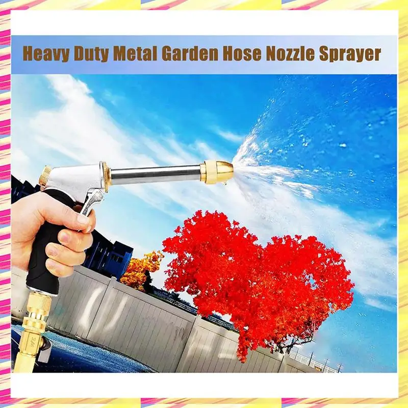 ABJJ Upgraded Garden Hose Nozzle, Metal Spray Gun With Full Copper Nozzle, High Pressure Water Hose Nozzle Spray Head
ABJJ Upgraded Garden Hose Nozzle, Metal Spray Gun With Full Copper Nozzle, High Pressure Water Hose Nozzle Spray Head