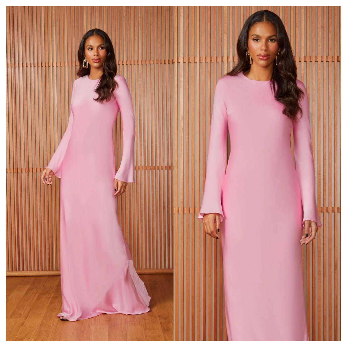 Customized Exquisite Pink Satin Evening Dress O-Neck Long Sleeves Homecoming Dress Zipper Back Special Occasion Gowns
Customized Exquisite Pink Satin Evening Dress O-Neck Long Sleeves Homecoming Dress Zipper Back Special Occasion Gowns