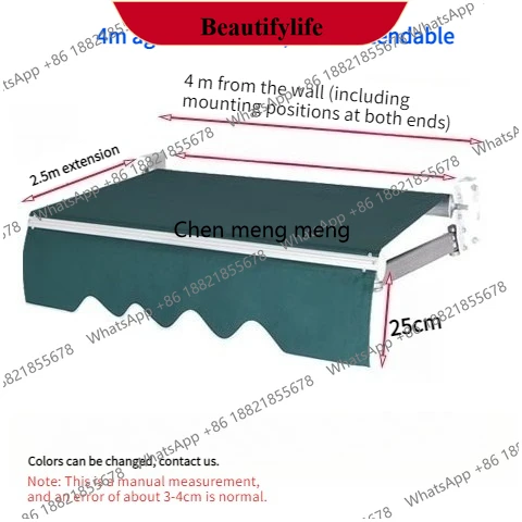Электрический телескопический навес z189 для патио, водонепроницаемый, с выдвижными рукавами, защита от дождя для двора, балкона и уличных ворот, с дистанционным управлением
Электрический телескопический навес z189 для патио, водонепроницаемый, с выдвижными рукавами, защита от дождя для двора, балкона и уличных ворот, с дистанционным управлением