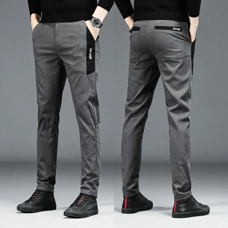 Весенне-летние мужские деловые повседневные свободные брюки прямого кроя, модные мужские простые удобные брюки с эластичной резинкой на талии, универсальные брюки
Весенне-летние мужские деловые повседневные свободные брюки прямого кроя, модные мужские простые удобные брюки с эластичной резинкой на талии, универсальные брюки