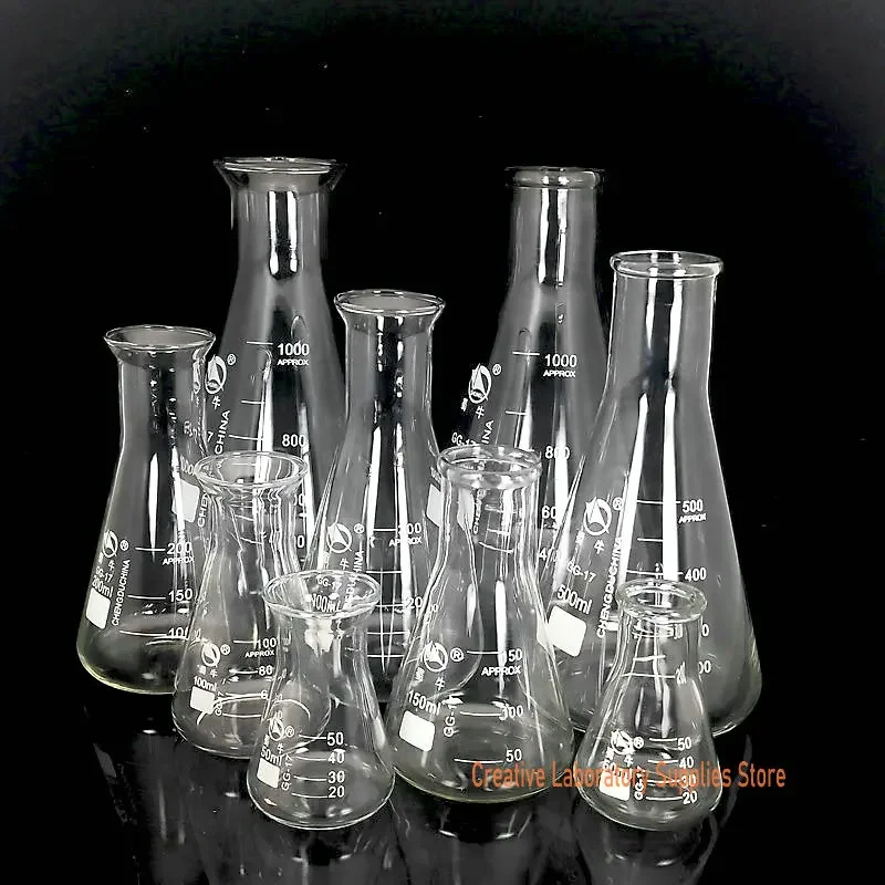 1 piece 50/100/150/200/250/300/500/1000ml Borosilicate Glass Conical Flask Laboratory High temperature resistant reaction bottle
1 piece 50/100/150/200/250/300/500/1000ml Borosilicate Glass Conical Flask Laboratory High temperature resistant reaction bottle