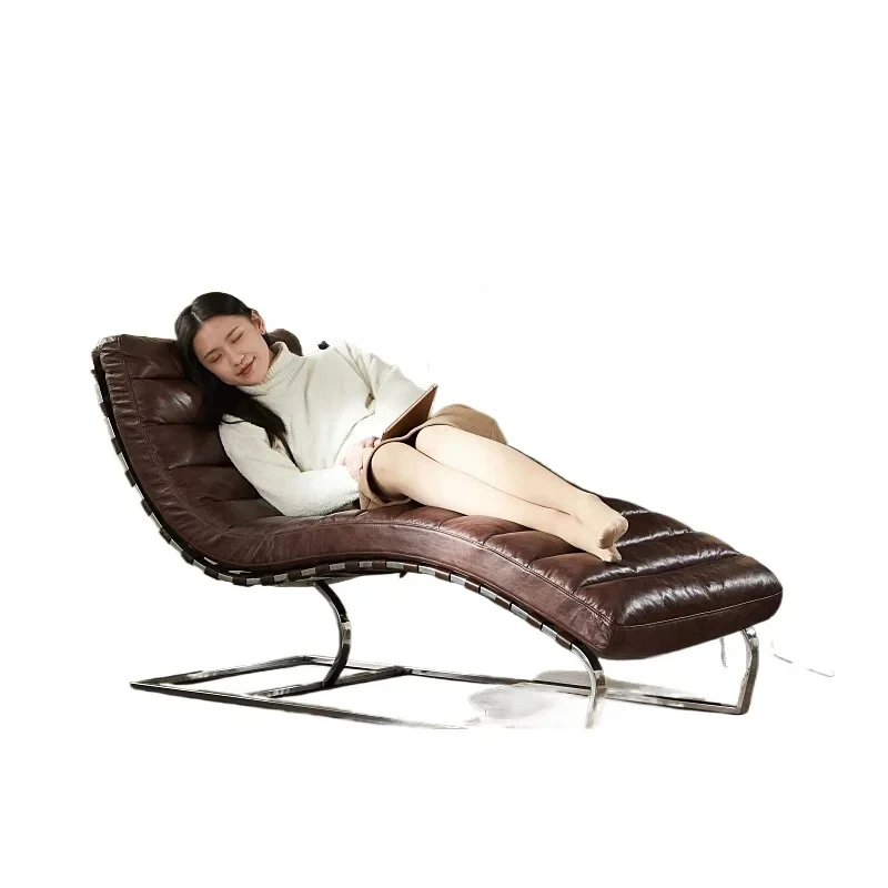 Zf modern retro luxury leather recliner home living room lazy sofa wrought iron leisure chair
Zf modern retro luxury leather recliner home living room lazy sofa wrought iron leisure chair