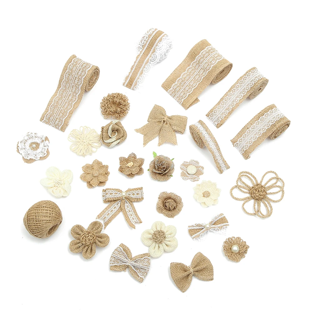 27pcs Wedding Craft Decoration Diy Ribbon Burlap Jute Ribbon Rolls Eco-Friendly Linen Cloth Band For Handmade Art Party Supplies
27pcs Wedding Craft Decoration Diy Ribbon Burlap Jute Ribbon Rolls Eco-Friendly Linen Cloth Band For Handmade Art Party Supplies