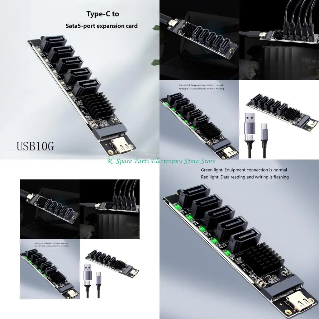 SZ Fast Speed 5Gbps USB3.0 to 5 SATA3 Port Converter JMS580 Chip for Solid Drive Adapter
SZ Fast Speed 5Gbps USB3.0 to 5 SATA3 Port Converter JMS580 Chip for Solid Drive Adapter