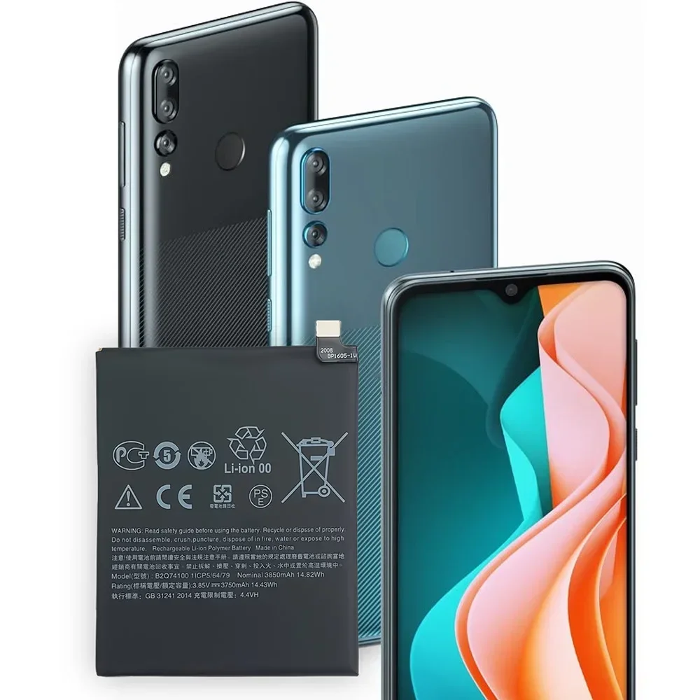Сменная батарея, подходящая для мобильного телефона HTC Desire 19 19S, встроенная литиевая батарея большой емкости B2Q74100
Сменная батарея, подходящая для мобильного телефона HTC Desire 19 19S, встроенная литиевая батарея большой емкости B2Q74100
