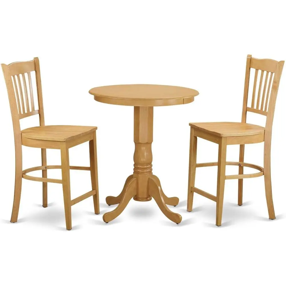 Обеденный комплект из 3 предметов для столовой зоны: круглый стол из дуба и 2 стула, 30x30 дюймов
Обеденный комплект из 3 предметов для столовой зоны: круглый стол из дуба и 2 стула, 30x30 дюймов