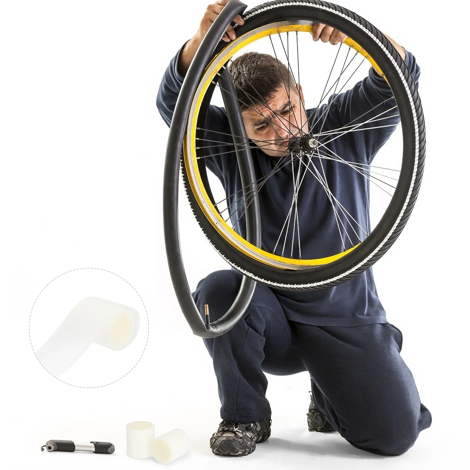 2 Rolls Bike Tire Anti Puncture Tap PVC Liners Inner Tube Protector Cycling Supplies Thin Lightweight Bike Tire Protector
2 Rolls Bike Tire Anti Puncture Tap PVC Liners Inner Tube Protector Cycling Supplies Thin Lightweight Bike Tire Protector