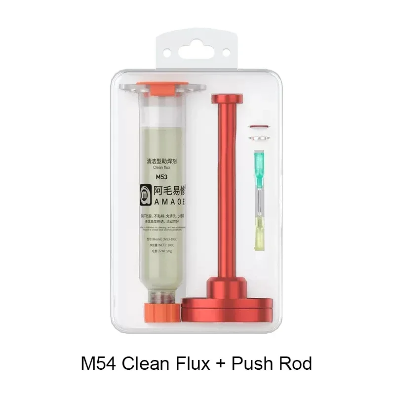 AMAOE M53 M54 Less Smoke Soldering Paste for Mobile Phone Welding Repair No Cleaning PCB IC BGA CPU Repairing Solder Flux
AMAOE M53 M54 Less Smoke Soldering Paste for Mobile Phone Welding Repair No Cleaning PCB IC BGA CPU Repairing Solder Flux
