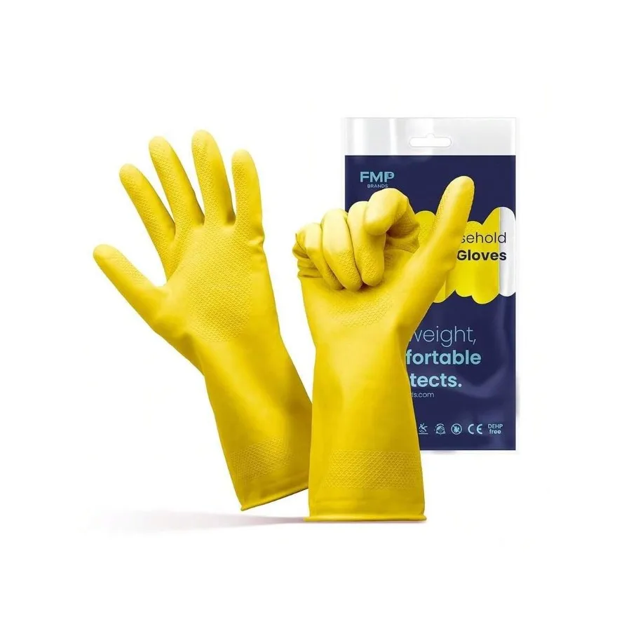 FMP Brands 3/6/12/60 Pairs Cleaning Gloves, Waterproof Rubber Gloves For Washing Dishes, Non-Slip Latex Dishwashing Gloves, Yel
FMP Brands 3/6/12/60 Pairs Cleaning Gloves, Waterproof Rubber Gloves For Washing Dishes, Non-Slip Latex Dishwashing Gloves, Yel