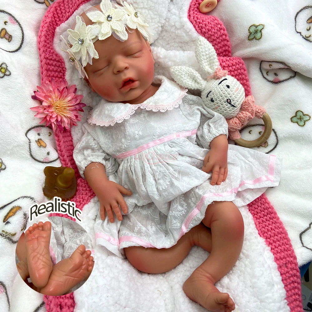 Soft Full Silicone Reborn Sleeping Baby Doll 18"Real Touch Handmade Skin Details Stretchable Washable Gift For Expectant Parents
Soft Full Silicone Reborn Sleeping Baby Doll 18"Real Touch Handmade Skin Details Stretchable Washable Gift For Expectant Parents