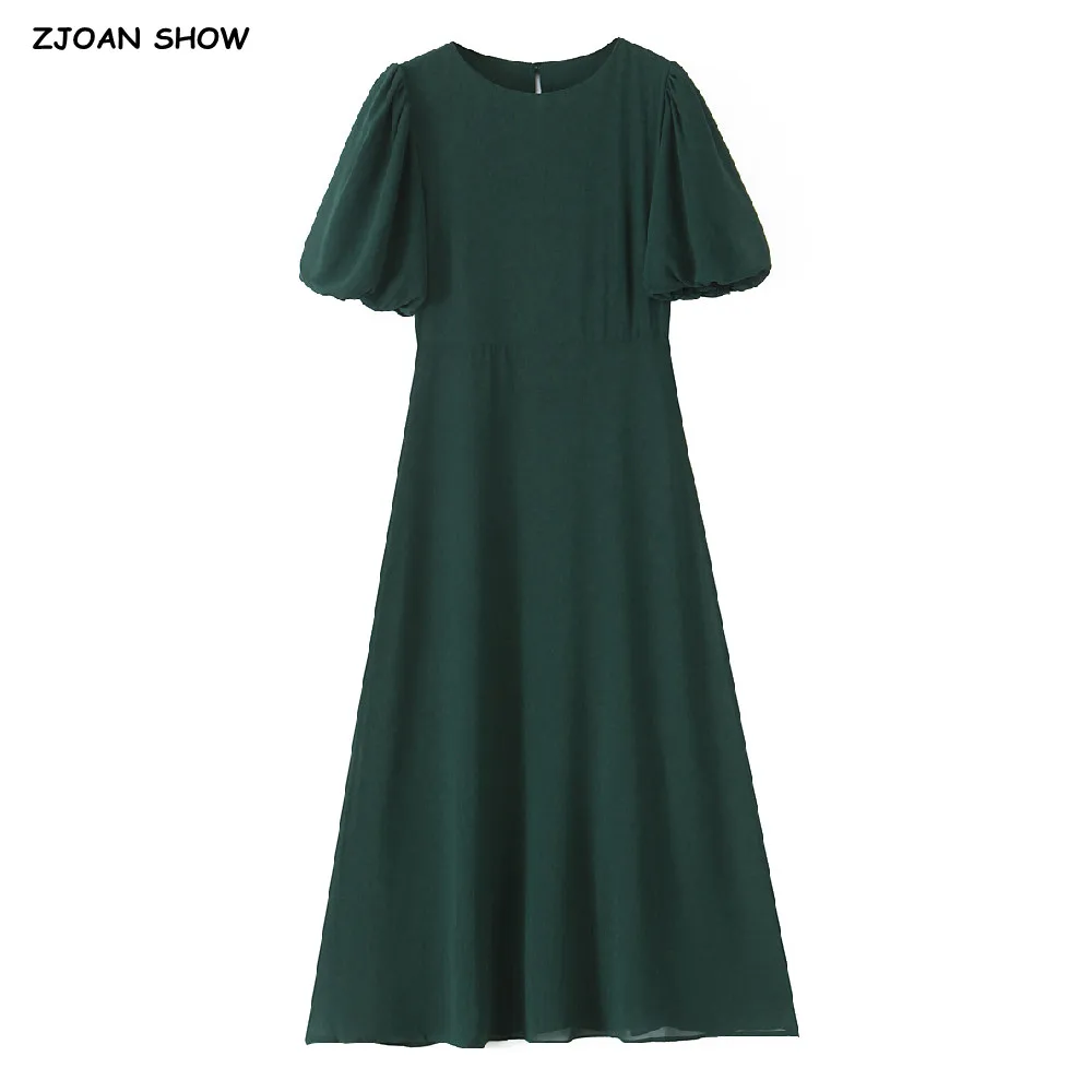2025 French Style Retro Dark Green Lantern Sleeve Long Dress Women Back Slit Backless Slim Waist A-lined Dresses Robe
2025 French Style Retro Dark Green Lantern Sleeve Long Dress Women Back Slit Backless Slim Waist A-lined Dresses Robe