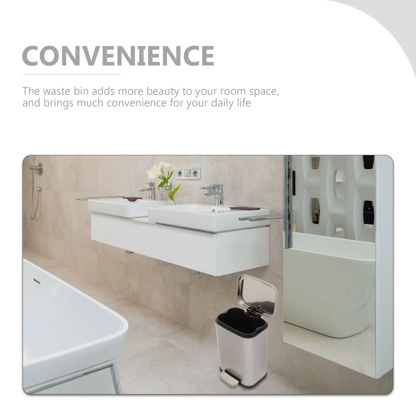 Pedal Trash Can Stainless Steel Cans Kitchen Containers for Home with Foot Garbage Office
Pedal Trash Can Stainless Steel Cans Kitchen Containers for Home with Foot Garbage Office