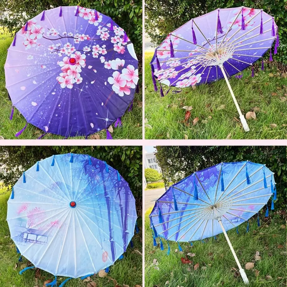 56cm Umbrella Fan Silk Cloth Tassel Prop Dance Umbrella Chinese Antique Style 10 Colors Cosplay Hanfu Oil Paper Umbrella
56cm Umbrella Fan Silk Cloth Tassel Prop Dance Umbrella Chinese Antique Style 10 Colors Cosplay Hanfu Oil Paper Umbrella