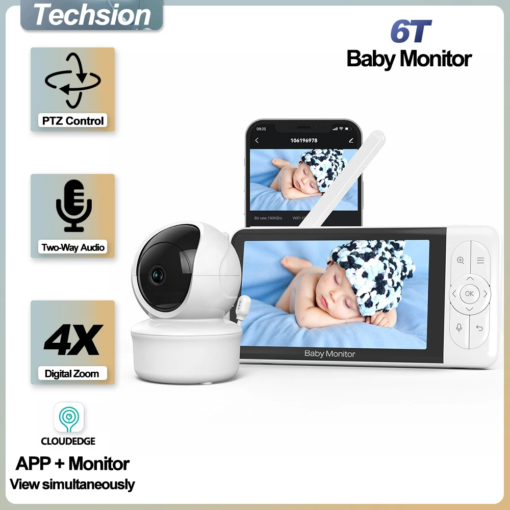 2MP Video Baby Monitor App+Monitor Dual Control 4x Zoom Mother Kids Babysitter 2-way Audio Camera Baby Newborn Things CloudEdge
2MP Video Baby Monitor App+Monitor Dual Control 4x Zoom Mother Kids Babysitter 2-way Audio Camera Baby Newborn Things CloudEdge