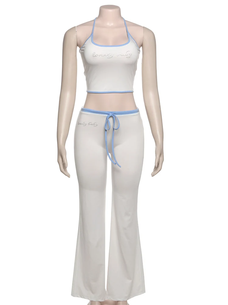 Whatiwear Ruched Elegant 2 Piece Set Women Halter Backless Camisole+Ruffles Loose Skirts Vacation Fashion Trend Classic Outfits
Whatiwear Ruched Elegant 2 Piece Set Women Halter Backless Camisole+Ruffles Loose Skirts Vacation Fashion Trend Classic Outfits