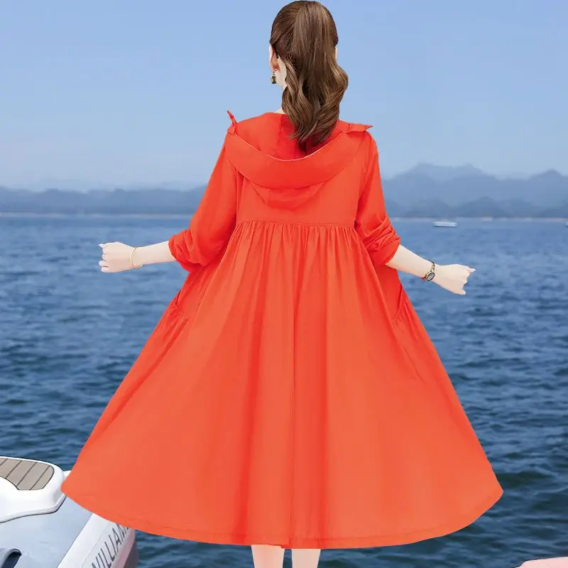 Jackets Women Hooded Chic Solid Casual Summer Sun-proof Long Style Streetwear Baggy Clothing Leisure Sunscreen Blazers Tops A439
Jackets Women Hooded Chic Solid Casual Summer Sun-proof Long Style Streetwear Baggy Clothing Leisure Sunscreen Blazers Tops A439