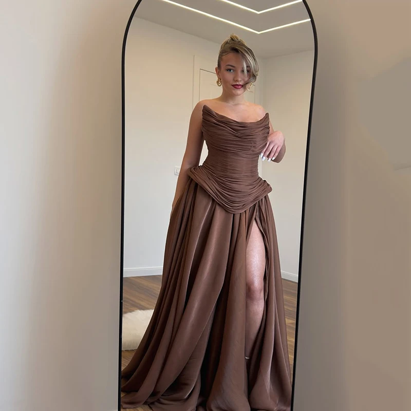 Eightree 2026 Maxi Evening Dresses Women Strapless A-Line High Split Prom Dress Formal Pleated Night Party Prom Gowns Customize
Eightree 2026 Maxi Evening Dresses Women Strapless A-Line High Split Prom Dress Formal Pleated Night Party Prom Gowns Customize