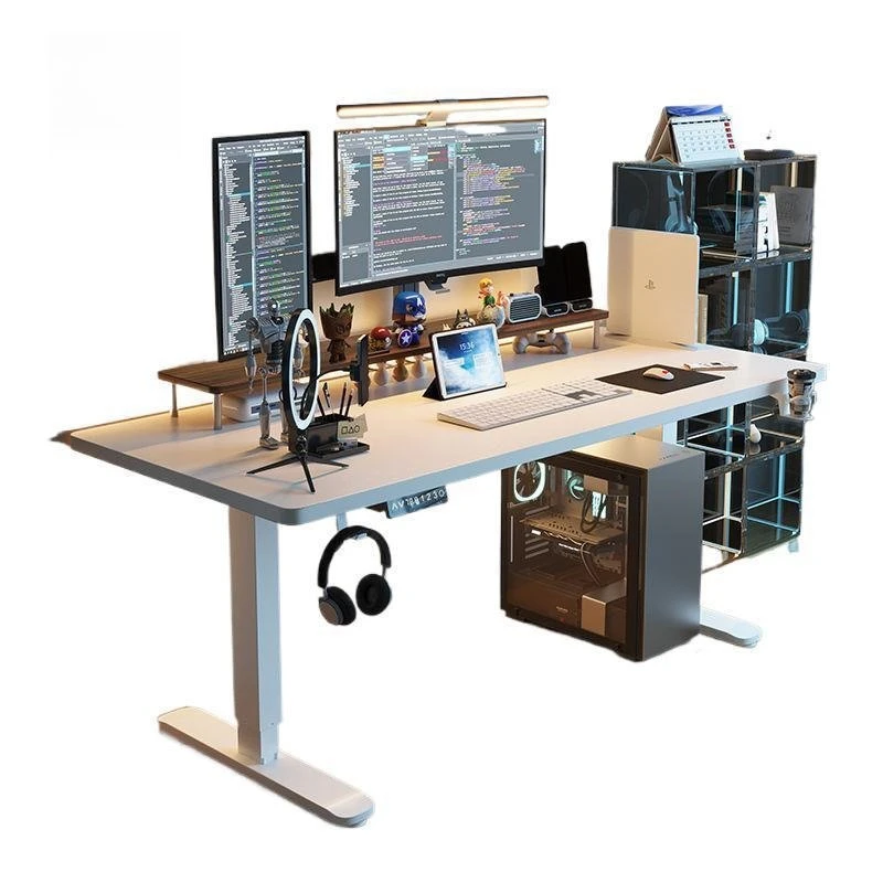 Computer desk intelligent lifting leg office workbench can lift household solid wood e-sports
Computer desk intelligent lifting leg office workbench can lift household solid wood e-sports
