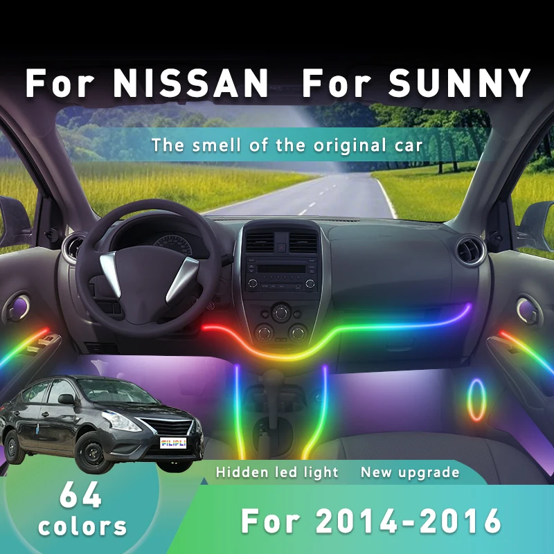 FILIPLI For NISSAN SUNNY For 2014-2016 Premium Quality Acrylic Strips Upgrade APP Controlled Durable Stylish Car Interior Lights
FILIPLI For NISSAN SUNNY For 2014-2016 Premium Quality Acrylic Strips Upgrade APP Controlled Durable Stylish Car Interior Lights