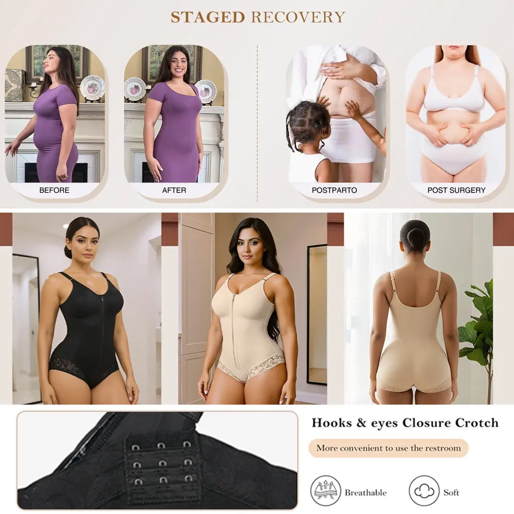 Fajas Colombianas Postpartum Butt Lifter Double Compression Tummy Control Zipper Waist Trainer Slimming Body Shaper Bodysuit
Fajas Colombianas Postpartum Butt Lifter Double Compression Tummy Control Zipper Waist Trainer Slimming Body Shaper Bodysuit
