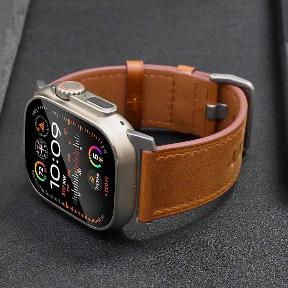 Кожаный ремешок для Apple Watch Ultra 9 8 7 se 5 4 6 3 Мужской браслет-петля для iWatch series 9 ultra 2 49 мм 41 45 мм 40 42 44 мм
Кожаный ремешок для Apple Watch Ultra 9 8 7 se 5 4 6 3 Мужской браслет-петля для iWatch series 9 ultra 2 49 мм 41 45 мм 40 42 44 мм