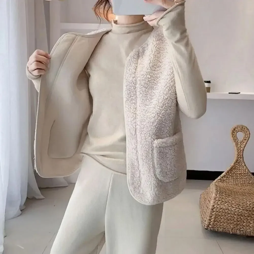 Casual Sleeveless Vest Stylish Women's Sleeveless Fleece Vest with Zipper Closure Pockets Cozy Layering Waistcoat for Fall
Casual Sleeveless Vest Stylish Women's Sleeveless Fleece Vest with Zipper Closure Pockets Cozy Layering Waistcoat for Fall